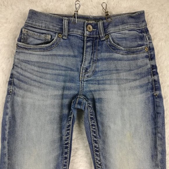 BKE Mens Jeans Alec Straight Leg‎ Blue Denim Stone Wash Whiskering 28 - Picture 2 of 14